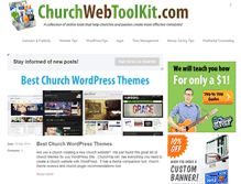 Tablet Screenshot of churchwebtoolkit.com